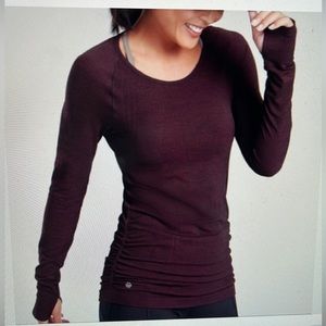 NWOT! Athleta Speedlight Heather Top, Antique Burgundy XS